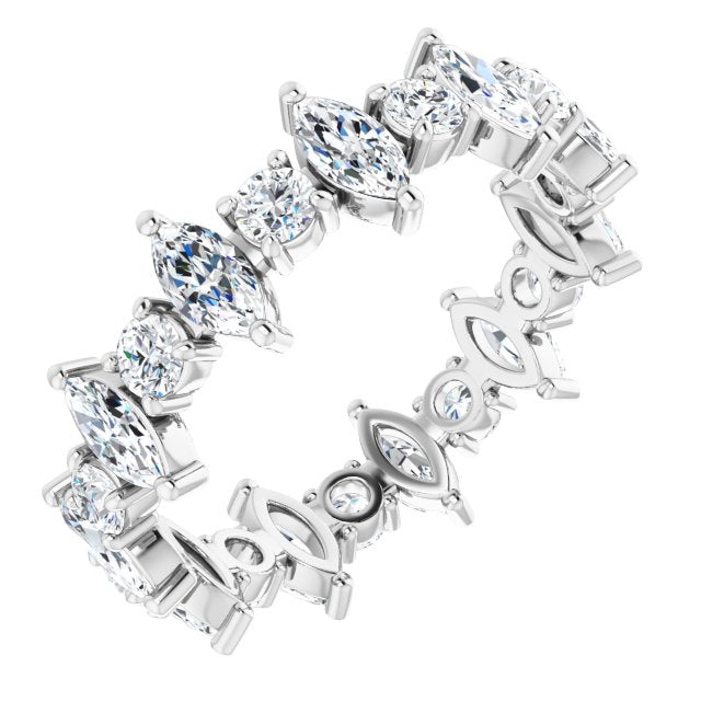 2.20 ct. Marquise & Round Diamond Eternity Band-VIRABYANI